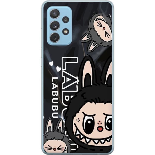 Samsung Galaxy A72 5G Gjennomsiktig deksel <nl>Labubu Black Energy - Svart mønster i gatestil