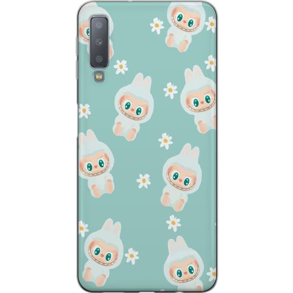 Samsung Galaxy A7 (2018) Läpinäkyvä kuori Labubu Candy Vibes