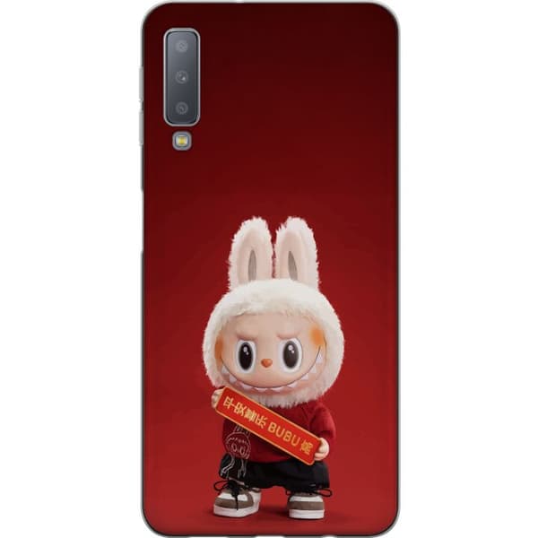 Samsung Galaxy A7 (2018) Läpinäkyvä kuori Pop Mart The Monsters Labubu Onnea Vinyl Nukke