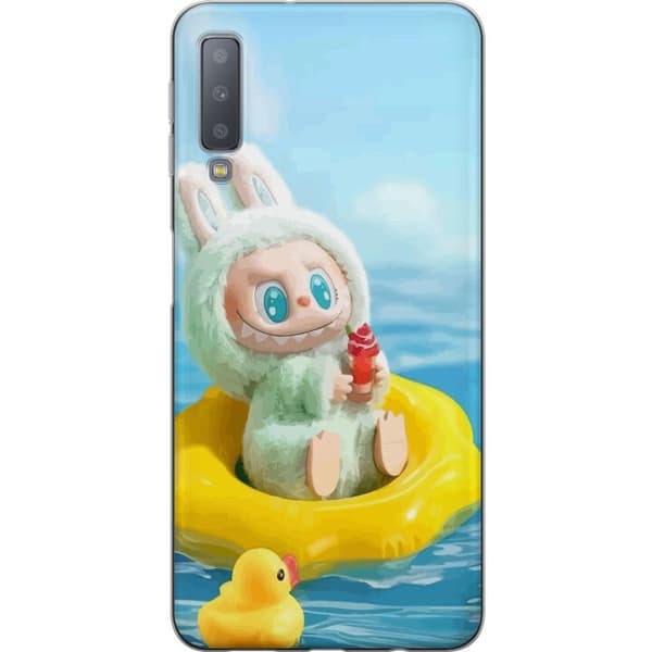 Samsung Galaxy A7 (2018) Läpinäkyvä kuori Labubu Stripe Attack - Raidat kohtaavat hirviöt