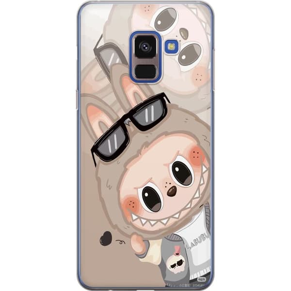 Samsung Galaxy A8 (2018) Genomskinligt Skal Labubu Rainbow Chaos – Färgglatt monster i regnbågstoner