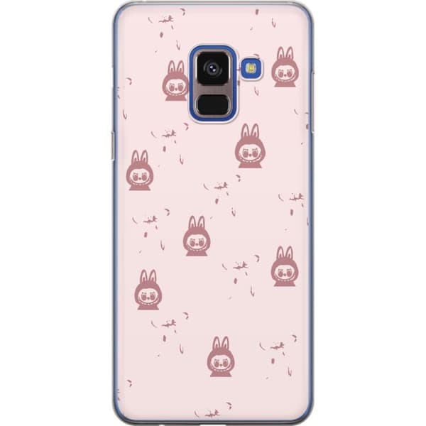 Samsung Galaxy A8 (2018) Genomskinligt Skal Labubu Neon Pop – Neonfärgad pop art monster