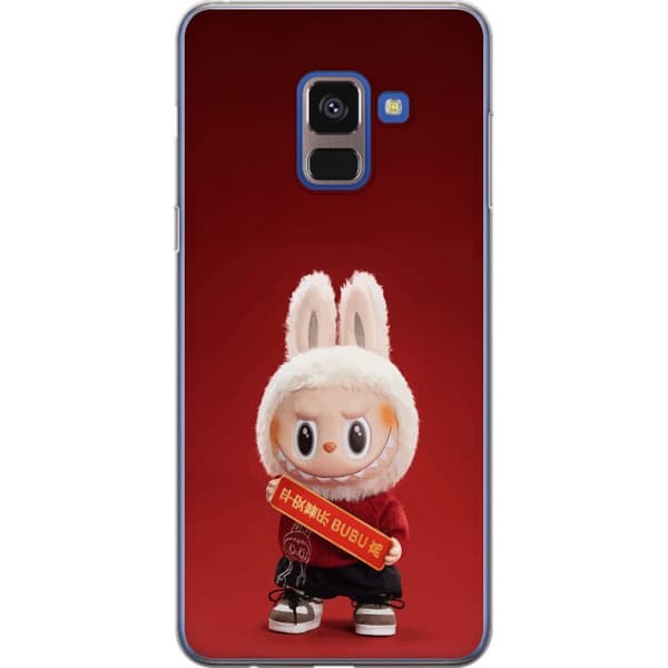 Samsung Galaxy A8 (2018) Gennemsigtig cover Pop Mart The Monsters Labubu Held og Lykke Vinyl Plysdukke