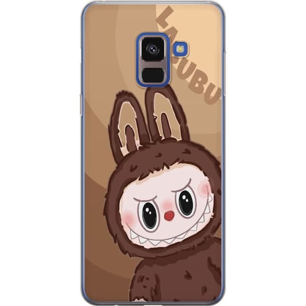 Samsung Galaxy A8 (2018) Genomskinligt Skal Labubu Cloud Cutie – Vit och blå design med gullig stil