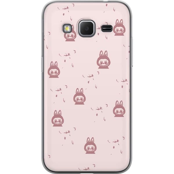 Samsung Galaxy Core Prime Gennemsigtig cover Labubu Neon Pop - Neonfarvet pop art monster