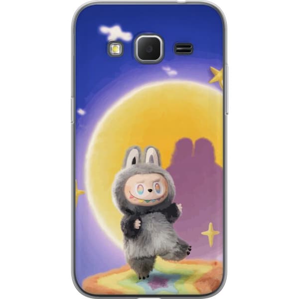 Samsung Galaxy Core Prime Gennemsigtig cover Labubu Neon Pop - Neonfarvet pop art monster