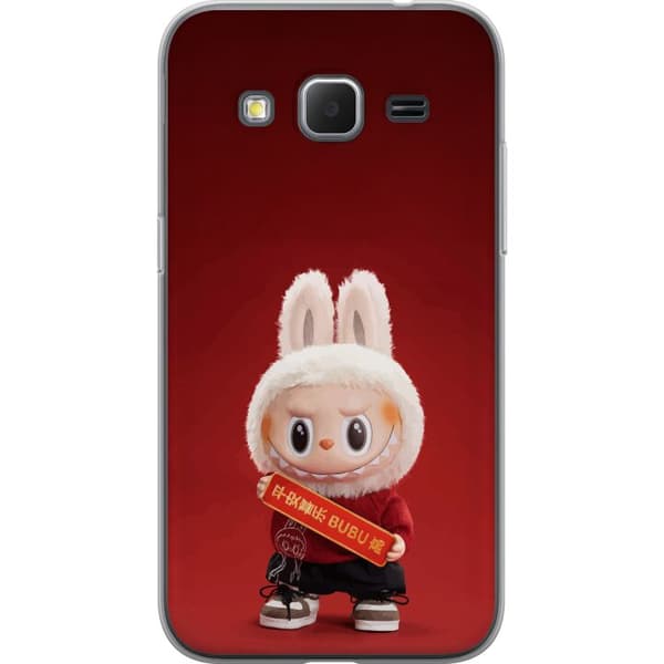 Samsung Galaxy Core Prime Gennemsigtig cover Pop Mart The Monsters Labubu Held og Lykke Vinyl Plysdukke