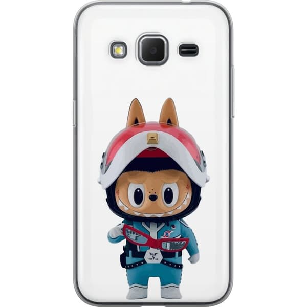 Samsung Galaxy Core Prime Gennemsigtig cover How2work Labubu Monstre x Ultraman Blue Figur