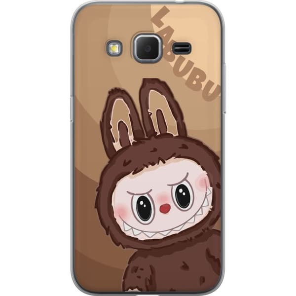 Samsung Galaxy Core Prime Gennemsigtig cover Labubu Skyde Sød - Hvid og Blå Design med Sød Stil