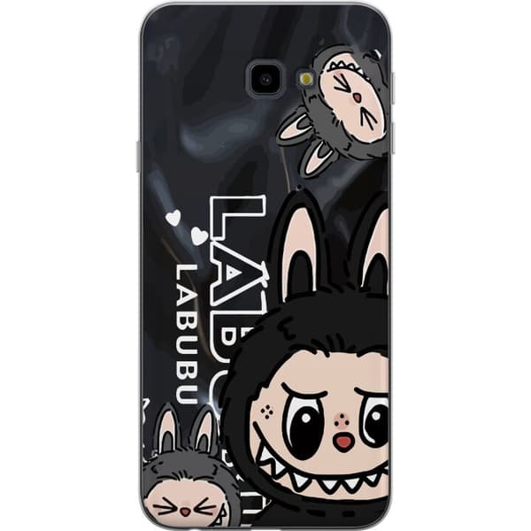 Samsung Galaxy J4+ Genomskinligt Skal Labubu Black Energy – Svart mönster i streetstyle