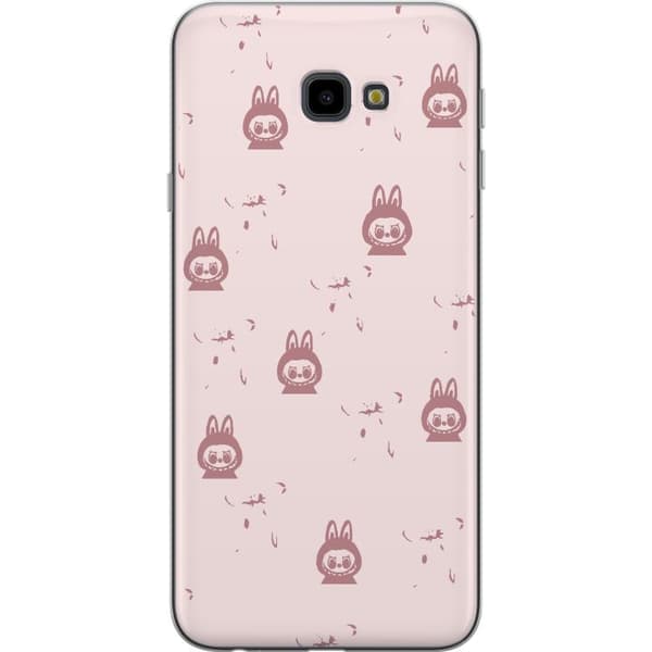Samsung Galaxy J4+ Genomskinligt Skal Labubu Neon Pop – Neonfärgad pop art monster