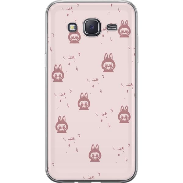 Samsung Galaxy J5 Genomskinligt Skal Labubu Neon Pop – Neonfärgad pop art monster