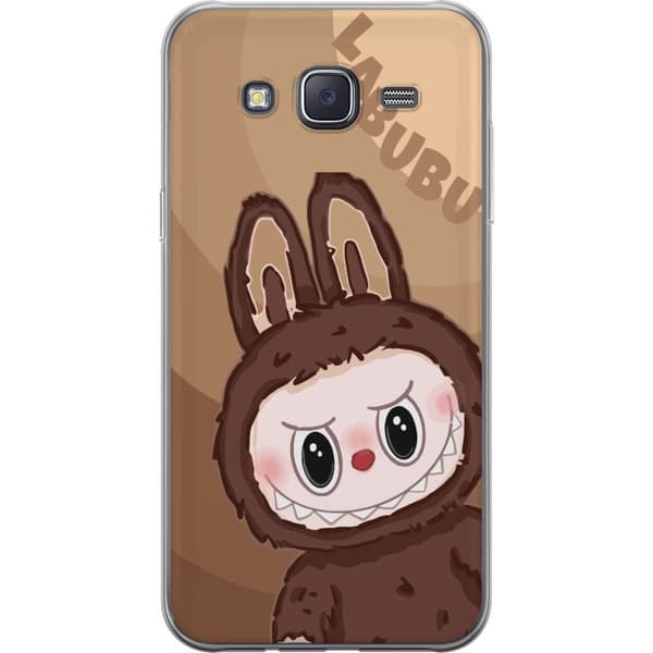 Samsung Galaxy J5 Gennemsigtig cover Labubu Skyde Sød - Hvid og Blå Design med Sød Stil