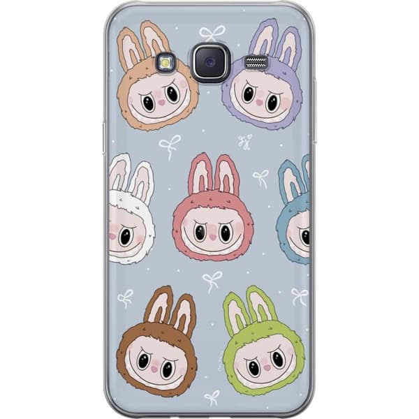 Samsung Galaxy J5 Genomskinligt Skal Labubu Star Pattern – Stjärnmönstrat med monsterlook
