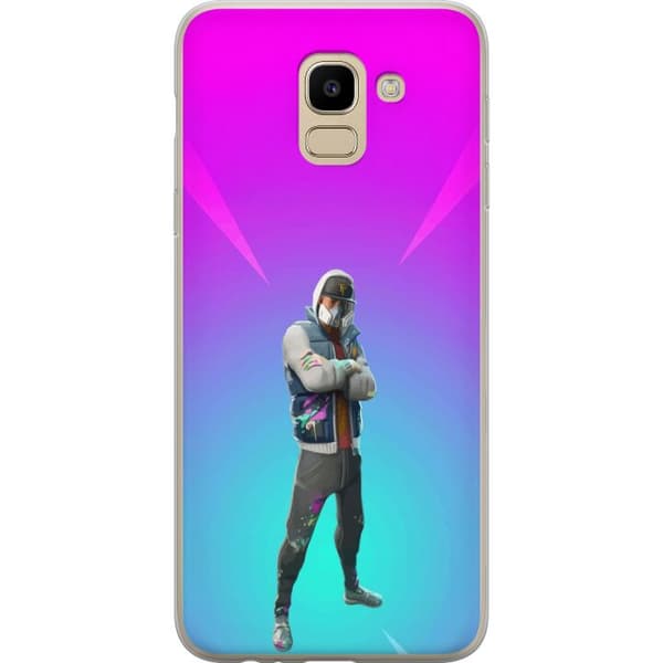 Samsung Galaxy J6 Läpinäkyvä kuori musta ritari fortnite