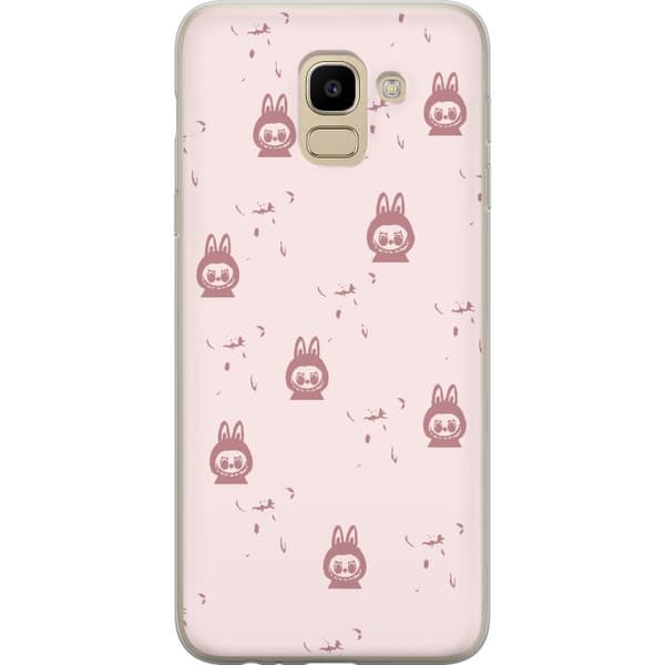 Samsung Galaxy J6 Läpinäkyvä kuori Labubu Neon Pop - Neonvärinen pop art hirviö