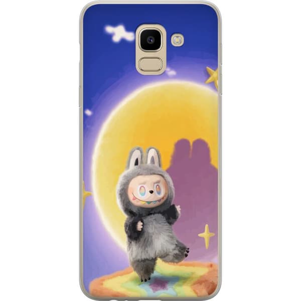 Samsung Galaxy J6 Gjennomsiktig deksel Labubu Neon Pop - Neonfarget pop art-monster