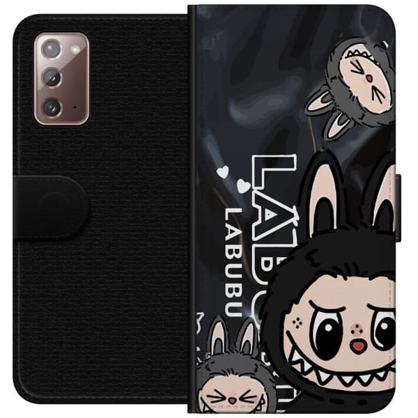 Samsung Galaxy Note20 Lompakkokotelo <nl>Labubu Black Energy - Musta kuviointi katutyyliin