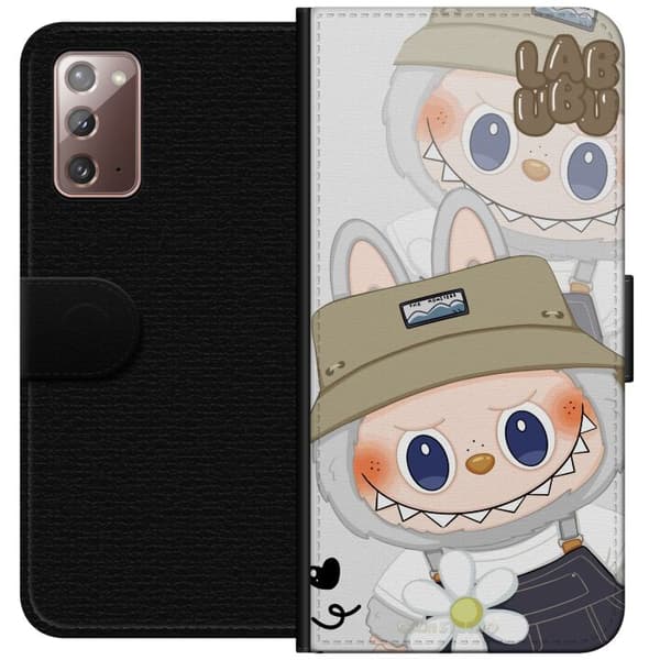 Samsung Galaxy Note20 Tegnebogsetui Labubu Minimal Mood - Enkel og stilren monsterdesign