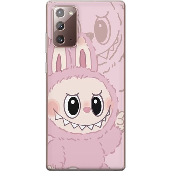Samsung Galaxy Note20 Genomskinligt Skal Labubu Floral Freak – Blommigt monster i vintage-stil