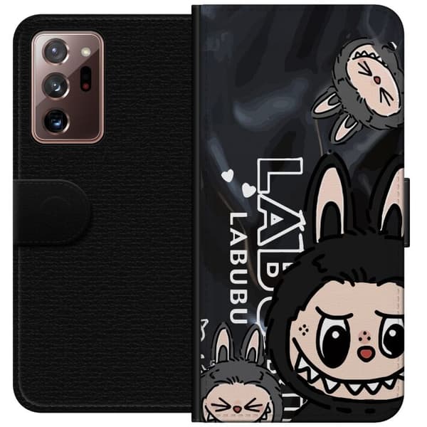 Samsung Galaxy Note20 Ultra Tegnebogsetui <nl>Labubu Black Energy - Sort mønster i gade stil