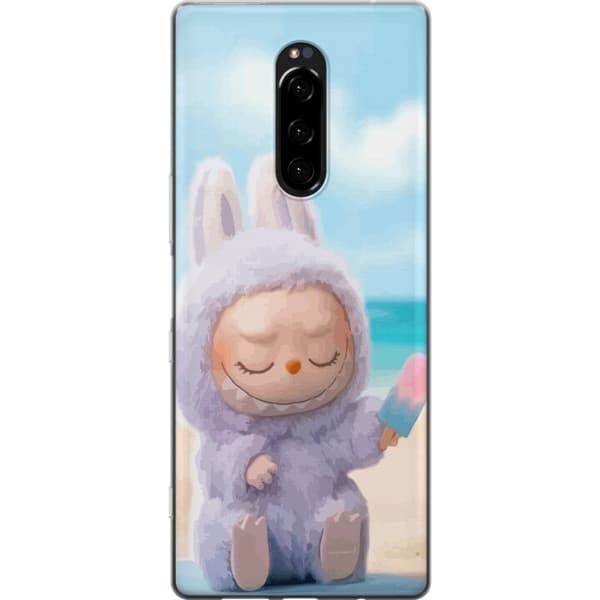 Sony Xperia 1 Gjennomsiktig deksel Labubu Pink Stemning