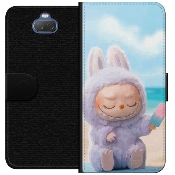 Sony Xperia 10 Plånboksfodral Labubu Pink Mood – Rosa monsterdesign