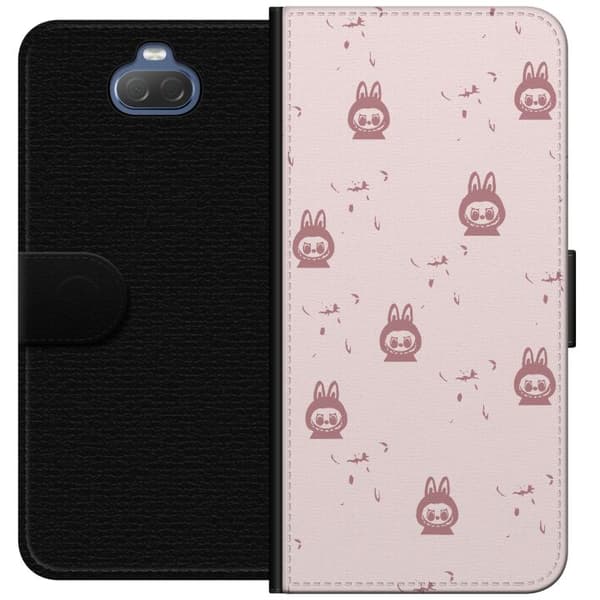 Sony Xperia 10 Plånboksfodral Labubu Neon Pop – Neonfärgad pop art monster