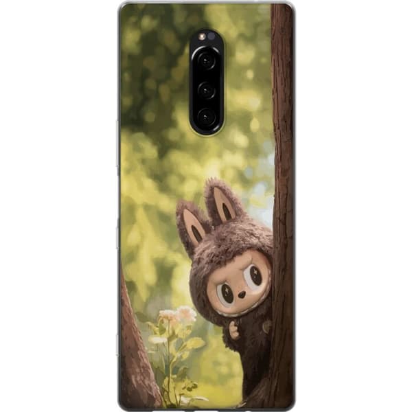 Sony Xperia 1 Gennemsigtig cover Labubu Graffiti Vibes – Gadekunst i monsterform