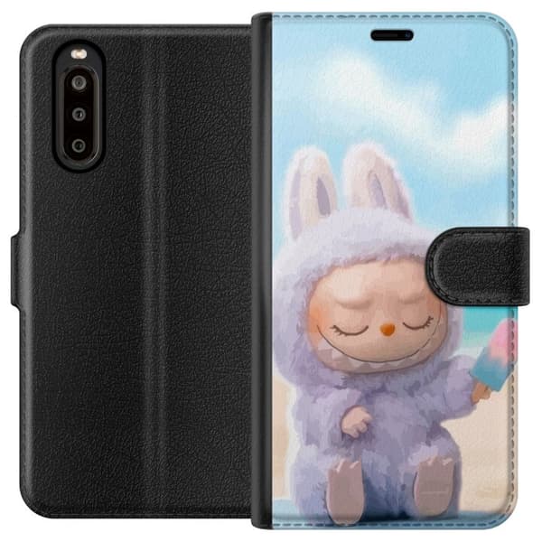 Sony Xperia 10 II Lompakkokotelo Labubu Vaaleanpunainen Tunnelma