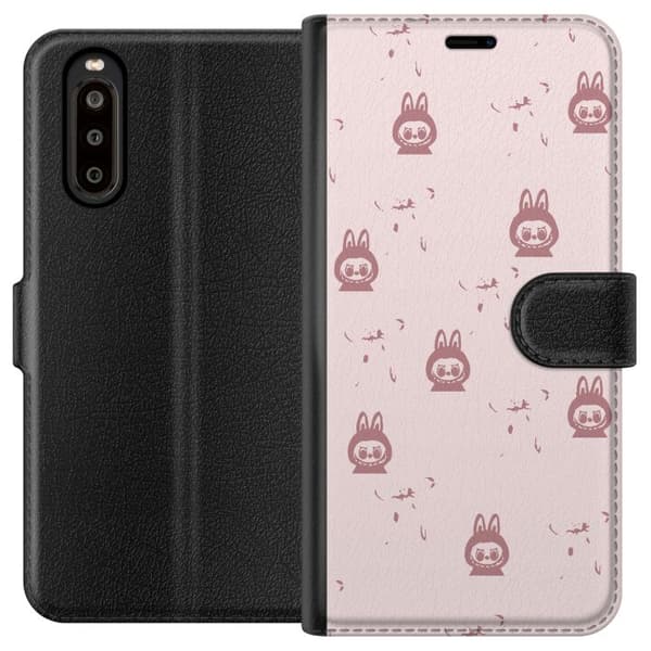 Sony Xperia 10 II Lompakkokotelo Labubu Neon Pop - Neonvärinen pop art hirviö