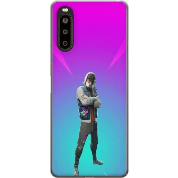 Sony Xperia 10 II Gennemsigtig cover sort ridder fortnite