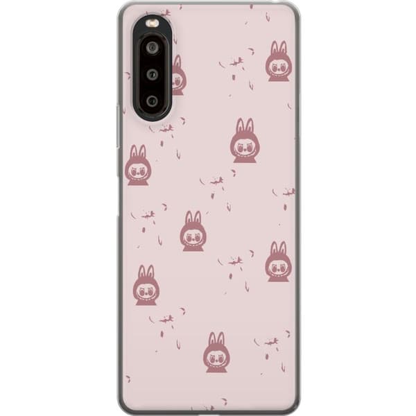 Sony Xperia 10 II Läpinäkyvä kuori Labubu Neon Pop - Neonvärinen pop art hirviö
