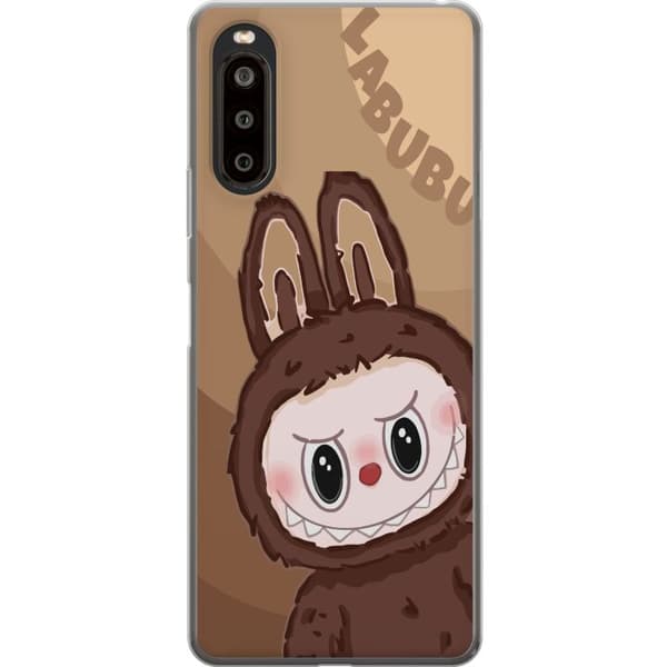 Sony Xperia 10 II Läpinäkyvä kuori Labubu Pilvipieni - Valkoinen ja Sininen Suunnittelu Söpöllä Tyylillä