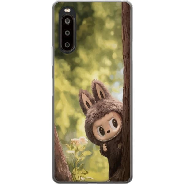 Sony Xperia 10 II Gennemsigtig cover Labubu Graffiti Vibes – Gadekunst i monsterform