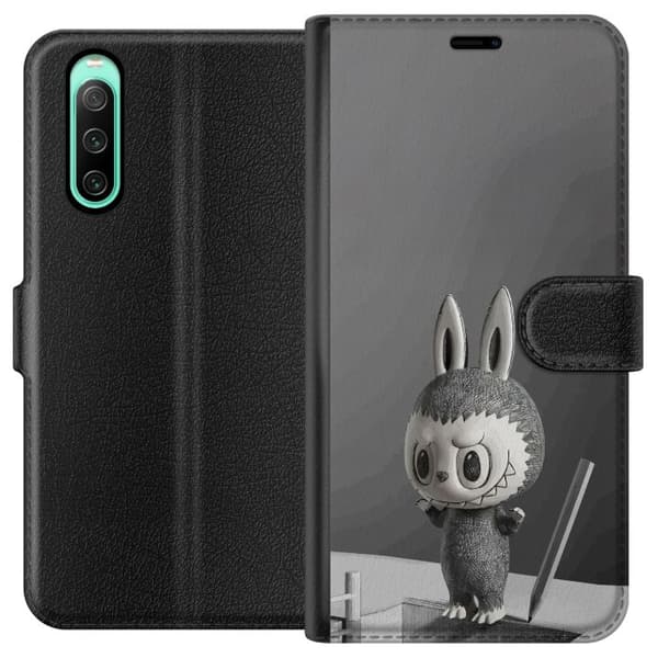 Sony Xperia 10 IV Lommeboketui Pop Mart MEGA LABUBU LABUBU Sketch 1000%
