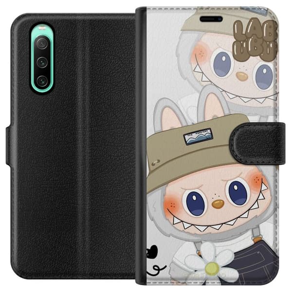 Sony Xperia 10 IV Lommeboketui Labubu Minimal Mood - Enkel og stilig monsterdesign
