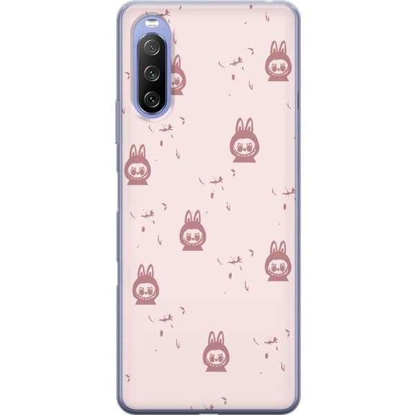 Sony Xperia 10 III Läpinäkyvä kuori Labubu Neon Pop - Neonvärinen pop art hirviö