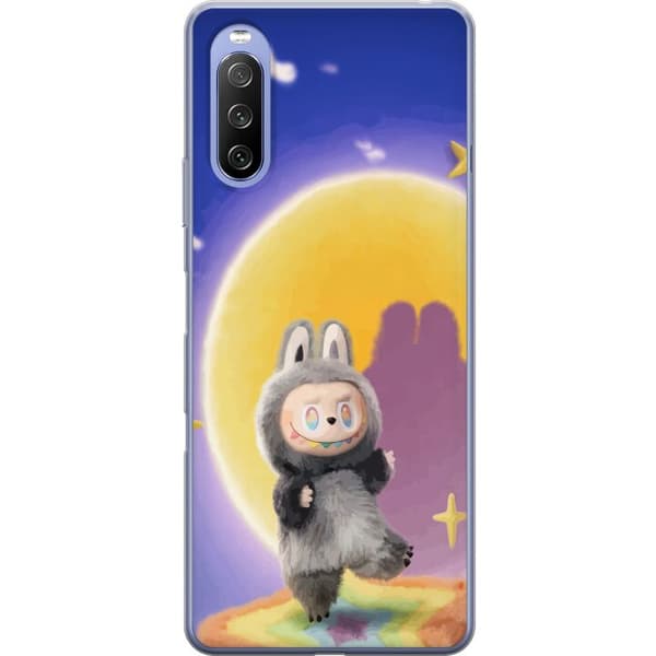 Sony Xperia 10 III Gennemsigtig cover Labubu Neon Pop - Neonfarvet pop art monster