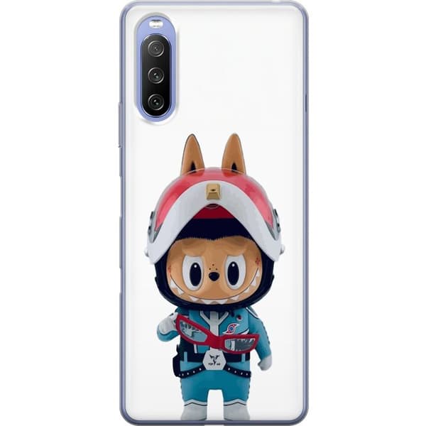 Sony Xperia 10 III Läpinäkyvä kuori How2work Labubu hirviöt x Ultraman Blue -hahmo