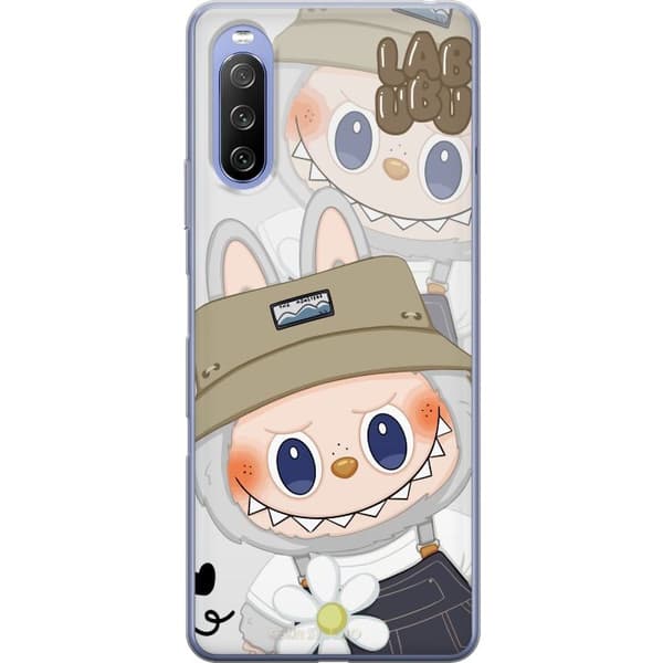 Sony Xperia 10 III Gennemsigtig cover Labubu Minimal Mood - Enkel og stilren monsterdesign