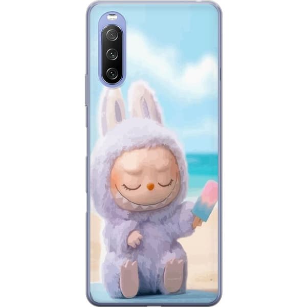 Sony Xperia 10 III Lite Gennemsigtig cover Labubu Lyserød Stemning