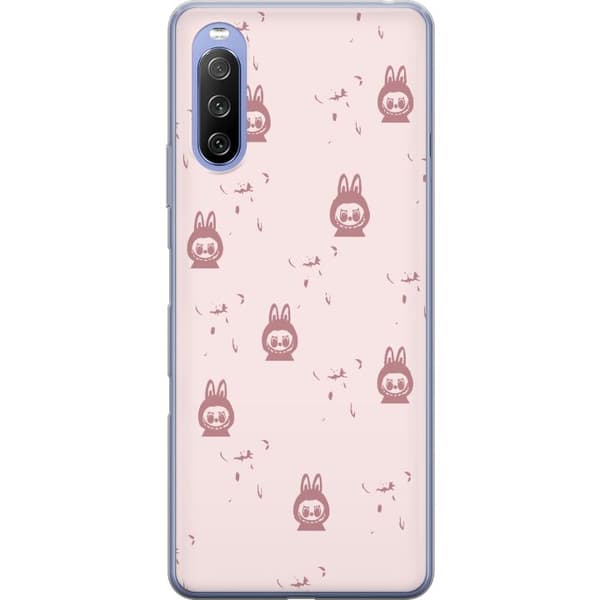 Sony Xperia 10 III Lite Gennemsigtig cover Labubu Neon Pop - Neonfarvet pop art monster