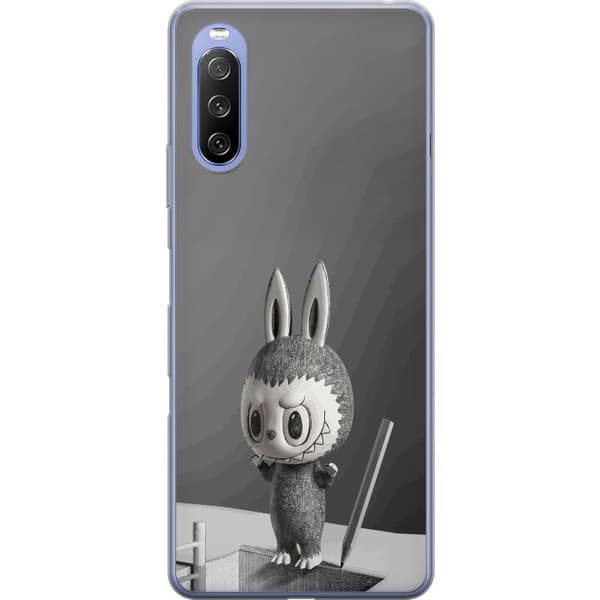 Sony Xperia 10 III Lite Genomskinligt Skal Pop Mart MEGA LABUBU LABUBU Sketch 1000%