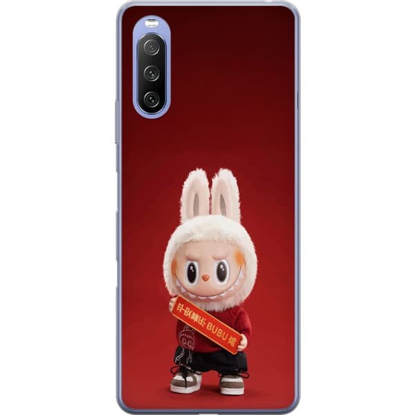 Sony Xperia 10 III Lite Gennemsigtig cover Pop Mart The Monsters Labubu Held og Lykke Vinyl Plysdukke