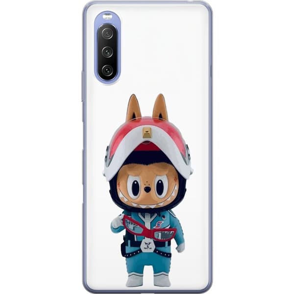 Sony Xperia 10 III Lite Gennemsigtig cover How2work Labubu Monstre x Ultraman Blue Figur