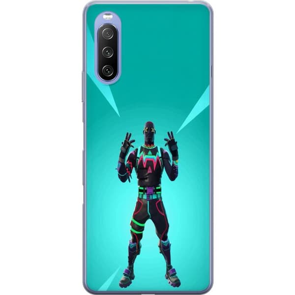 Sony Xperia 10 III Lite Gennemsigtig cover sort ridder fortnite