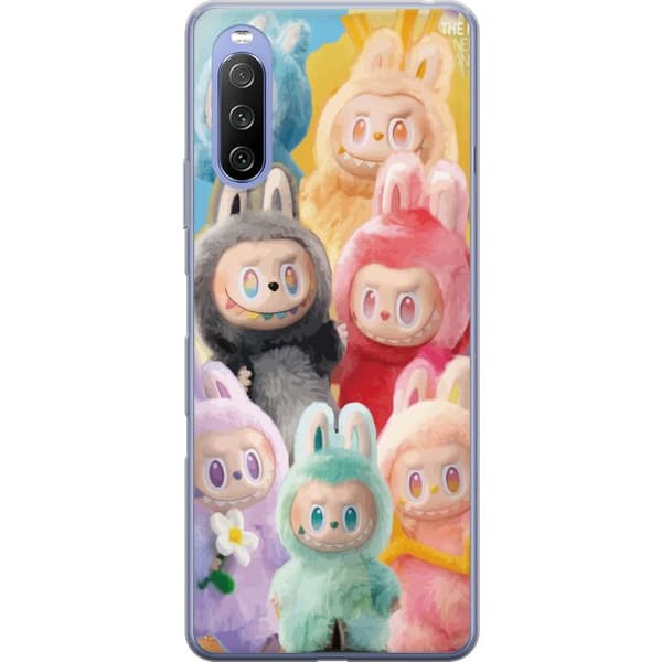 Sony Xperia 10 III Lite Gennemsigtig cover Labubu Skitse Stil