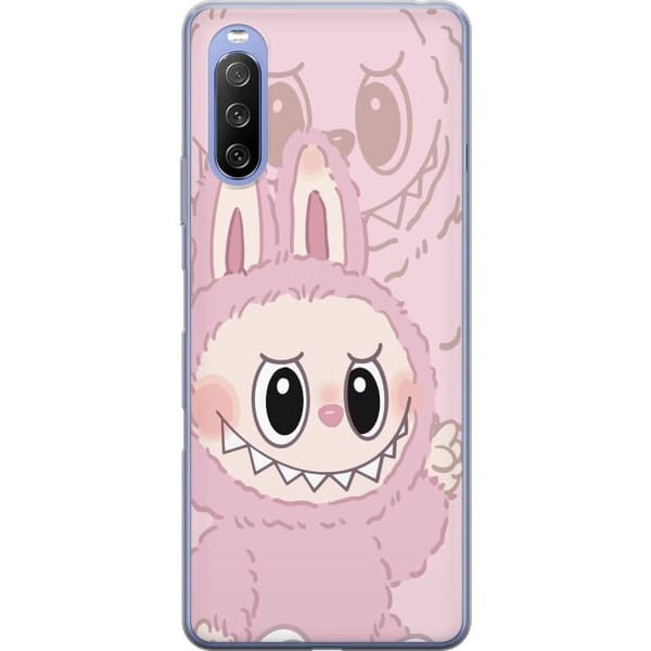 Sony Xperia 10 III Lite Genomskinligt Skal Labubu Floral Freak – Blommigt monster i vintage-stil