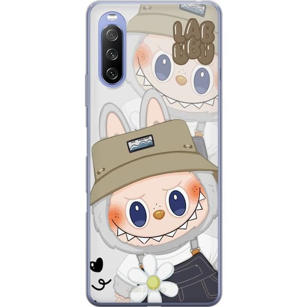 Sony Xperia 10 III Lite Gennemsigtig cover Labubu Minimal Mood - Enkel og stilren monsterdesign